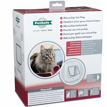 Дверца PetSafe для кошек с микрочипом, черная.