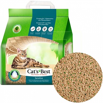 Cat's Best Sensitive Древесный комкующийся наполнитель для чувствительных лап, экстра-мягкий