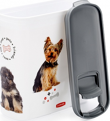 Curver PetLife контейнер для корма "Любимые щенята" на 2 л (1 кг), 21х9х19 см