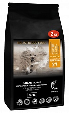 URBAN TRAMP – Полнорационный гипоаллергенный сухой корм «HOLISTIC» класса с лососем для взрослых собак мелких пород, 26/16