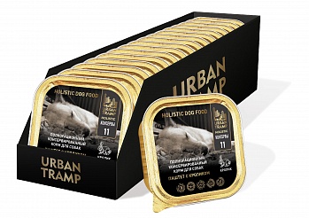 URBAN TRAMP Полнорационный консервированный HOLISTIC корм для собак. Паштет с кроликом