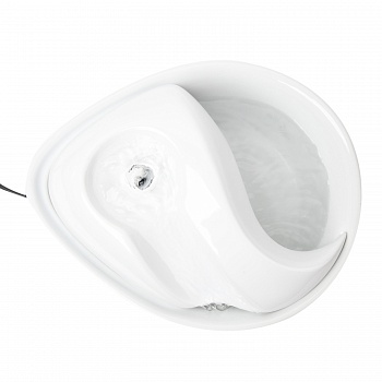 Керамическая поилка фонтан для кошек и собак Pioneer Pet “RainDrop” белый