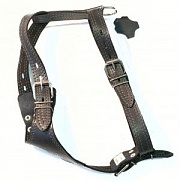 Шлейка ZooMaster 25 мм двойная строченая из натуральной кожи