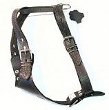 Шлейка ZooMaster 25 мм двойная строченая из натуральной кожи