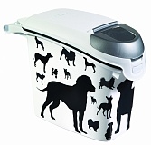 Curver PETLIFE Контейнер черно-белый для хранения корма на 6 кг