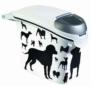 Curver PETLIFE Контейнер черно-белый для хранения корма на 6 кг