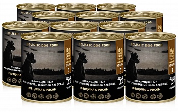 URBAN TRAMP Полнорационный консервированный HOLISTIC корм для собак говядина с рисом