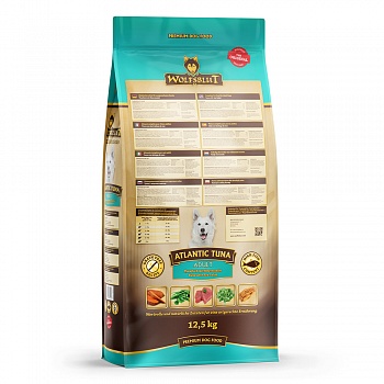 Wolfsblut Atlantic Tuna Adult (Атлантический тунец) - Сухой корм для взрослых собак с мясом тунца и бататом. Белок: 28%, Жир: 16%.