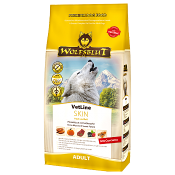 Wolfsblut VetLine Skin - Сухой корм для собак с проблемами кожи и шерсти. Белок 19% Жир14%