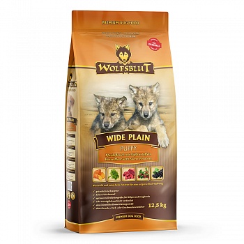 Wolfsblut Wide Plain Puppy (Широкая равнина) -  Сухой корм для щенков с кониной и бататом. Белок: 31%, Жир: 14%