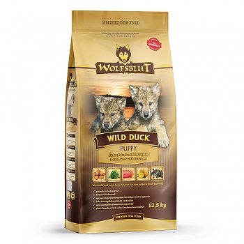 Wolfsblut Wild Duck Puppy (Дикая утка) - Сухой корм для щенков с мясом дикой утки и картофелем. Белок: 30%, Жир: 17%