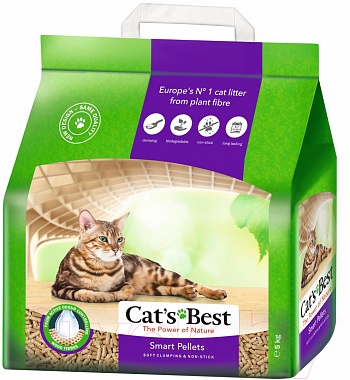 Cat's Best Smart Pellets Древесный комкующийся наполнитель для длинношерстных кошек