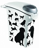 Curver PETLIFE Контейнер черно-белый для хранения корма на 10 кг