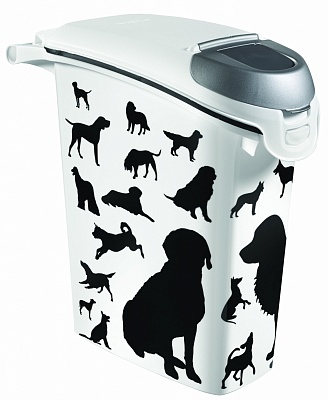 Curver PETLIFE Контейнер черно-белый для хранения корма на 10 кг