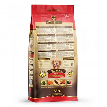 Wolfsblut Red Rock Adult (Красная скала) - Сухой корм для взрослых собак с мясом австралийского кенгуру, бататом и тыквой.  Белок:23 %, Жир: 9,5 %.