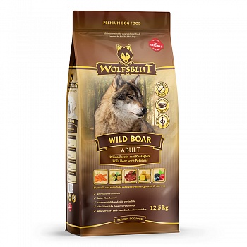 Wolfsblut Wild Boar Adult (Дикий кабан) - Сухой корм для взрослых собак с мясом дикого кабана и картофелем. Белок: 24%, Жир: 18%.