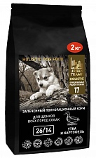URBAN TRAMP – Запеченный беззерновой корм «HOLISTIC» класса с уткой для щенков, 26/14.