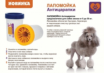 Лапомойка для собак Антицарапки средняя темно-синяя